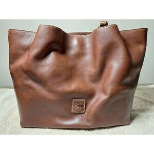 Dooney & Bourke chestnut brown florentine leather tote bag large